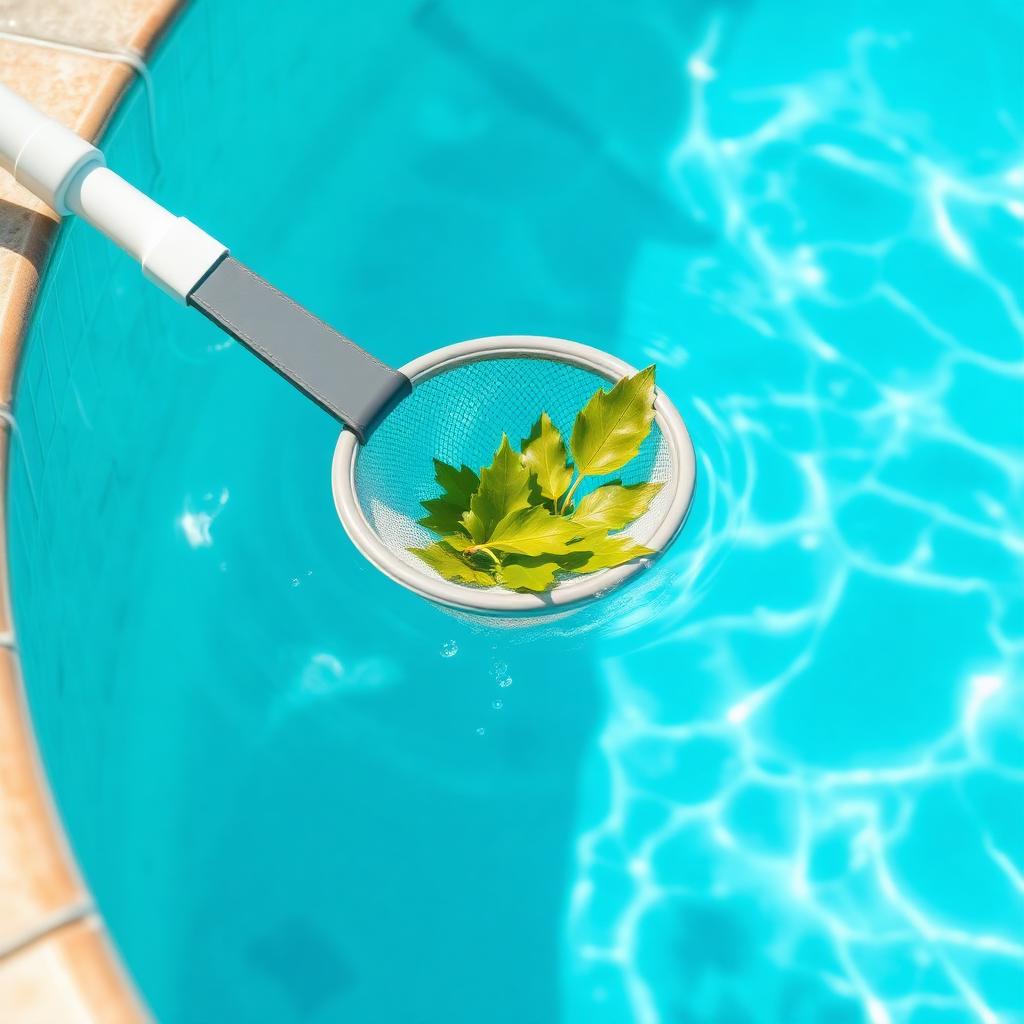 Skimming a clean pool